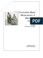 Curriculum-Based Measurement: A Manual For Teachers: Syracuse (NY) City Schools