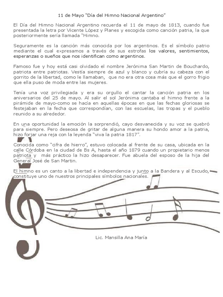 Día Del Himno Nacional Argentino