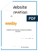 Website Creation Software: Usability Test Results Comparing Weebly and Wix