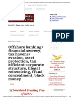 Offshore banking_ financial secrecy, tax havens_ evasion, asset protection, tax efficient corporate structure, illegal reinvoicing, fraud concealment, black money _ Sanjeev Sabhlok's revolutionary blog.pdf