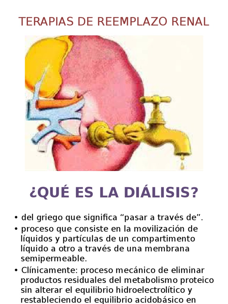 terapia de reemplazo renal Diálisis Especialidades Medicas