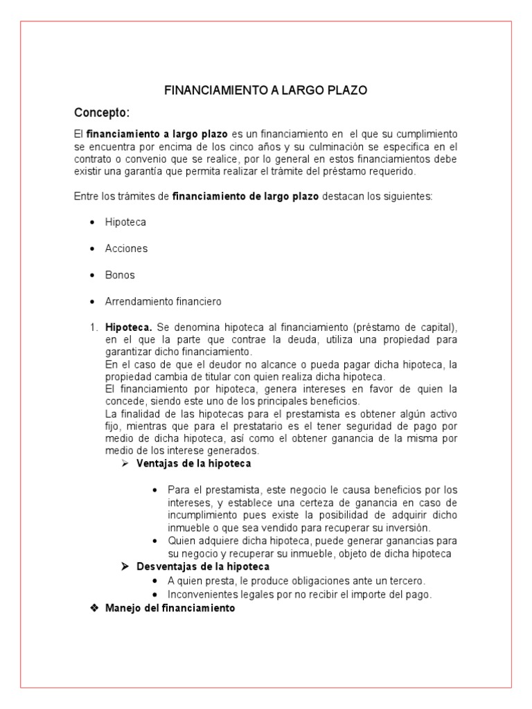 Financiamiento a Largo Plazo Compartir (Finanzas