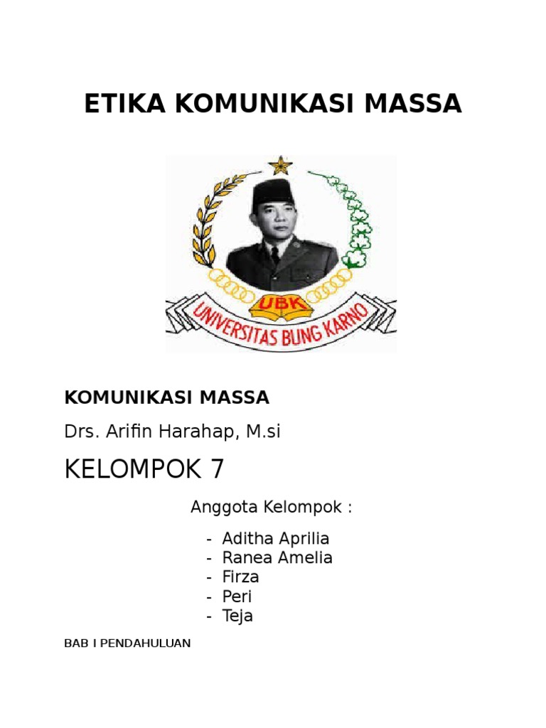 Etika Komunikasi Massa