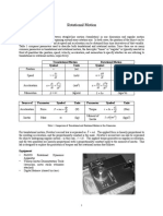 Rotational Motion: V DX DT D# DT A DV DT D X DT D# DT D DT P MV L I"