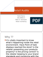 Retail Audits: Rohit Raina 0613MBA13 Mba 4 Semester Retail Marketing