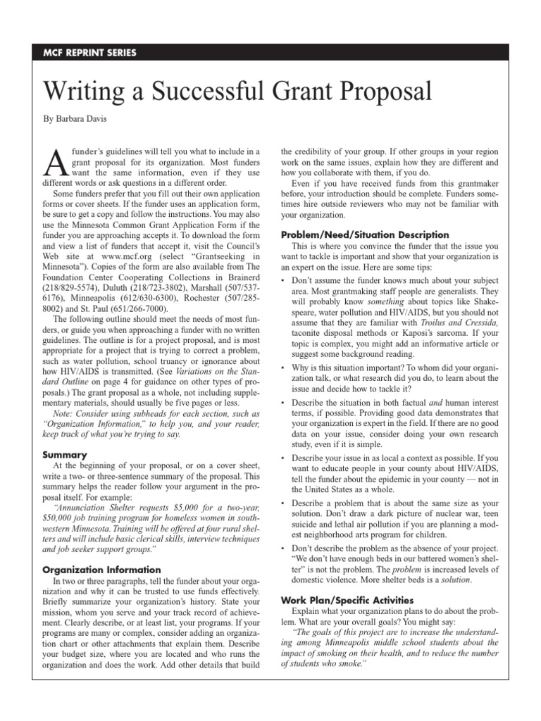 2-page grant proposal template picture