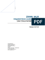 Sjzl20082134-ZXWN IHLR (V3.07.40) User Documentation Guide