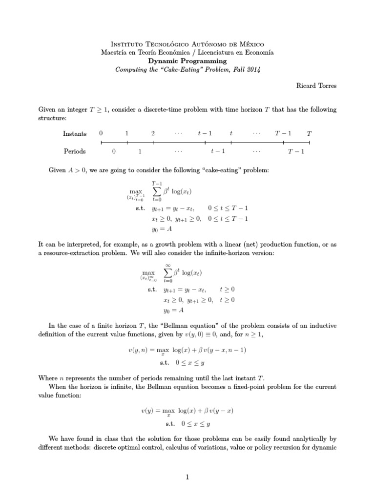 Computing The Cake Eating Problem PDF Interpolation Function