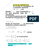 Variación de Parametros