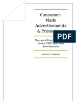 Consumer Made Advertisements and Promotions