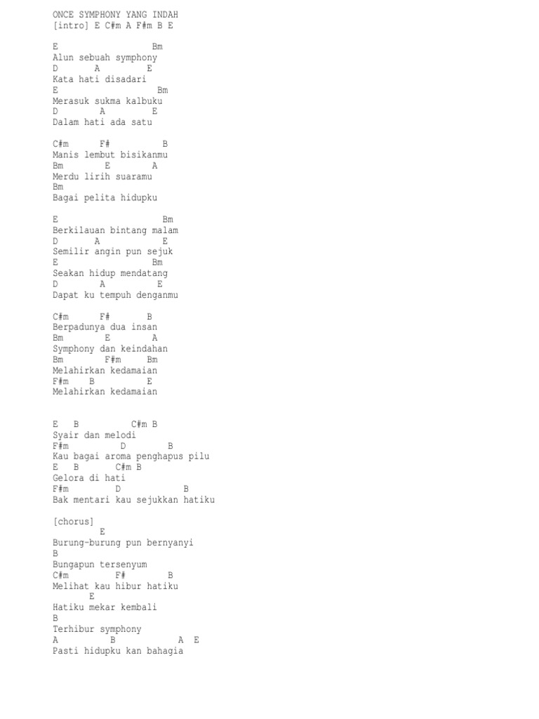 Once Symphony Yang Indah