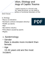 Capitis Trauma Definition, Etiology and Epidemiology