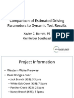 Comparison of Estimated Driving Parameters