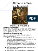 Bible in A Year, Week 14 NT Mark 14 To Luke 5