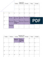 Unit Plan Calendar