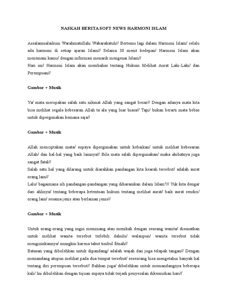 Contoh Script Bacaan | PDF | Ilmu Sosial | Agama & Spiritualitas