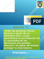 Articulo 79 de La Constitución Política de Colombia