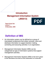 Mis - Jbs513 Lecture 1