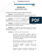 Modelo Estatuto Asociacion Civil Sin Fines de Lucro