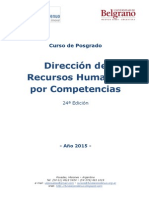 Programa Dirección de RRHH Por Competencias - Posadas 2015