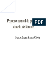 Pequeno Manual Da Prática de Afiação de Lâminas - Marcos Soares Ramos Cabete