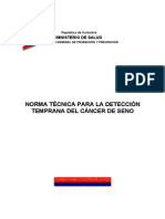 Norma Tecnica para La Deteccion Temprana Del Cancer de Seno