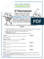 Golf Registration and Sponsorship Form 2015