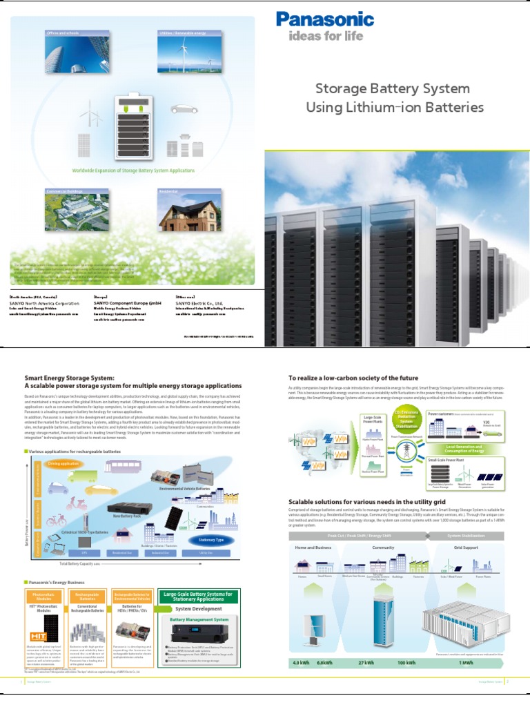 Products - Battery Storage - Storage Battery System | PDF | Energy ...