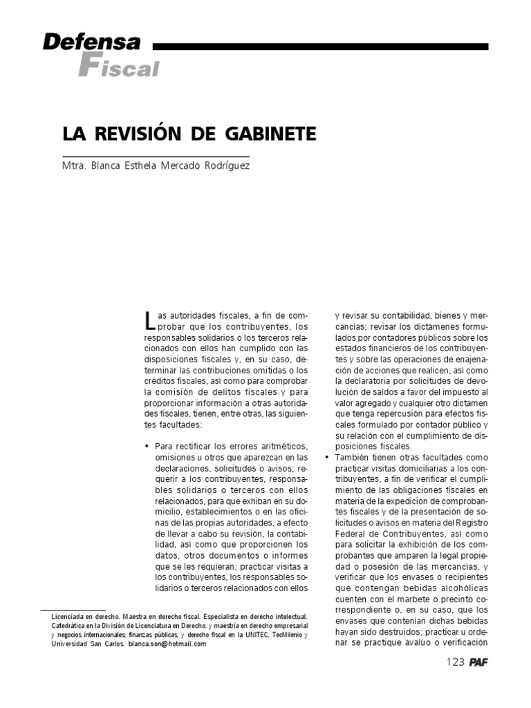La Revisión de Caso de ley Fiscal Prueba