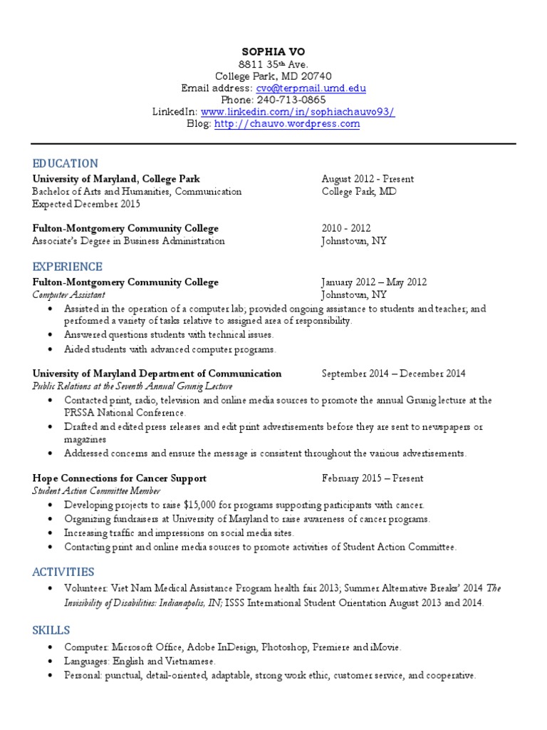 Chau Vo's Resume | PDF | Career & Growth | Social Science