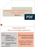 Tema 1. Periodización y Conceptos en La Época Moderna