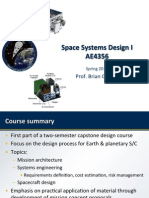 AE4356 Space Systems Design I Course Overview