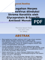 Pencegahan Herpes SimplexVirus Diinduksi Stroma Keratitis Oleh Glycoprotein