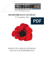 Remembrance Sunday 2014