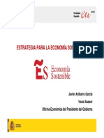 Estrategia para La Economía Sostenible: Javier Anibarro García Vocal Asesor Oficina Económica Del Presidente Del Gobierno