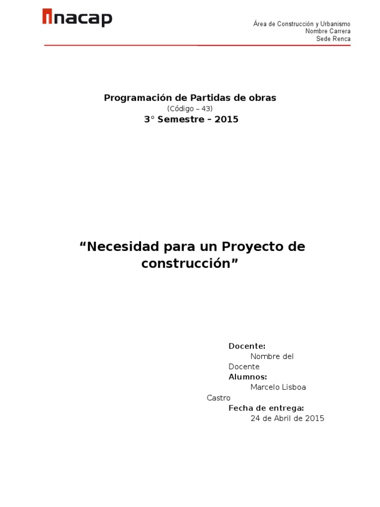 Formato de Informe Inacap | PDF