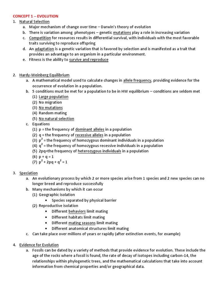 Evolution Packet Answers | Natural Selection | Evolution