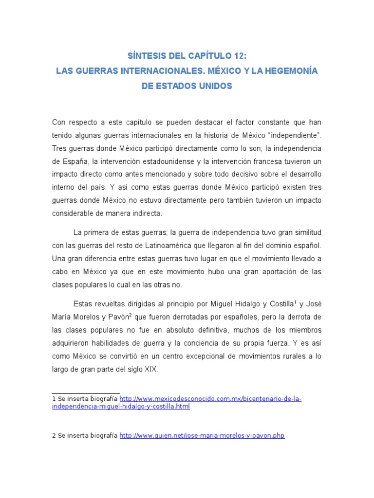 Las guerras internacionales. México y la hegemonía de ...