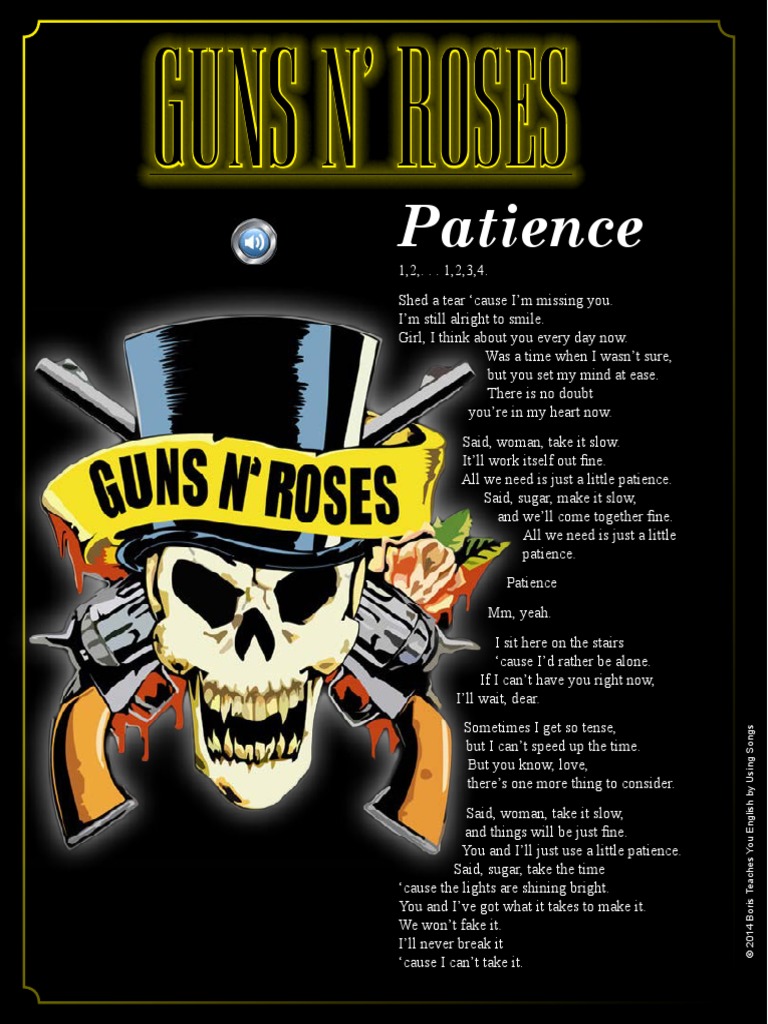 Guns N Roses Patience Onomastics Style Fiction