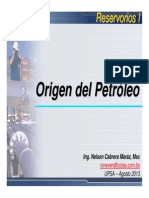 UPSA - RESI102 - Origen Del Petroleo y Ubicacion de Pozos