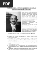 Política Fiscal Durante El Sexenio de Carlos Salinas de Gortari
