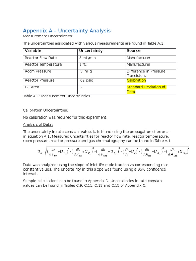Appendix - Chemical Engineering Laboratory | PDF