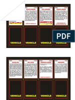 Vehicle Cards For 2nd Edition 40K