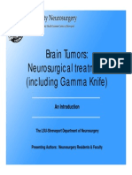 Brain Tumors Neurosurgical Treatment Including Gamma Knife