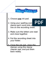 Spelling Stamps Directions