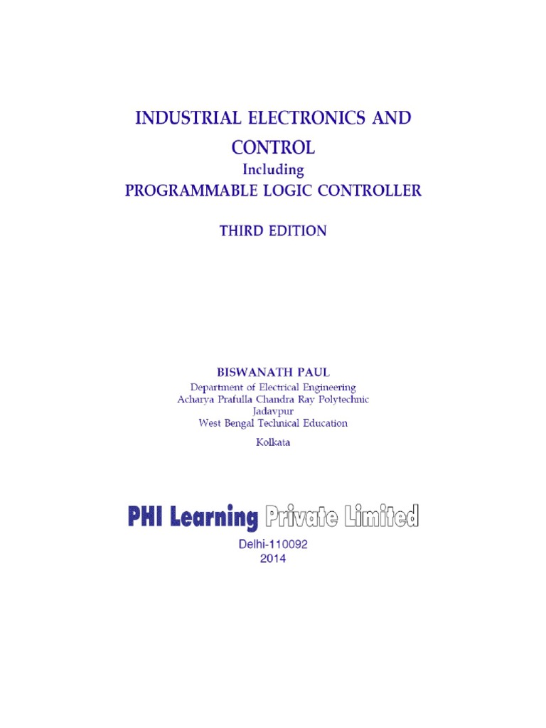 Industrial Electronics and Control Including PLC PDF Rectifier
