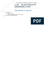 Csim2.25 - Electrolyte Imbalance Iron Metabolism & Storage