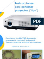 Conexión proyector portátil