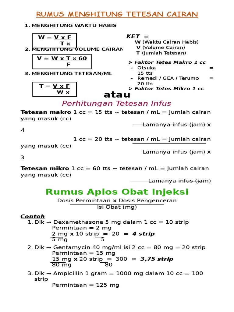 Perhitungan Cairan New