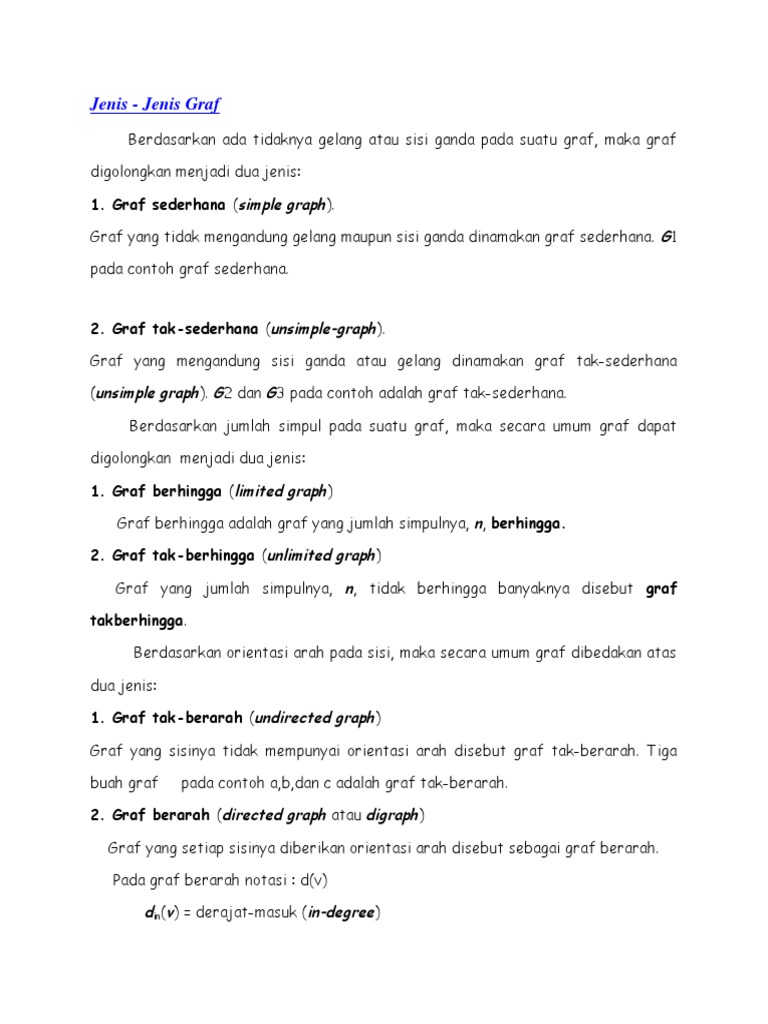 Jenis-Jenis Graf dan Contohnya | PDF | Metode & Bahan Ajar